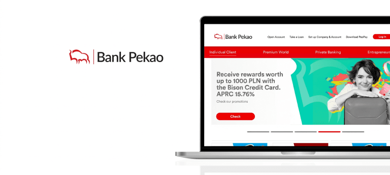 Bank Pekao SA case study mockup
