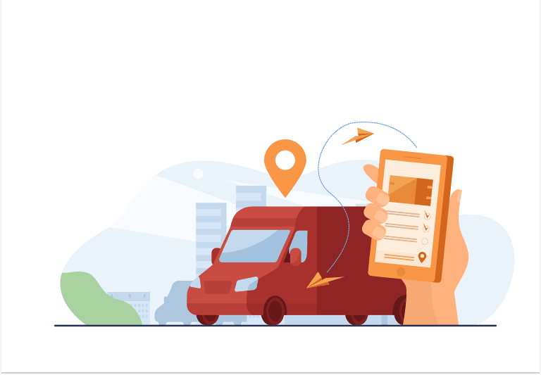e-commerce and logistics illustration