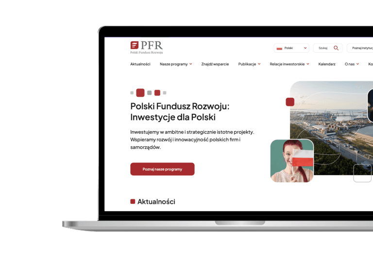 PFR case study laptop illustration showcasing PFR website