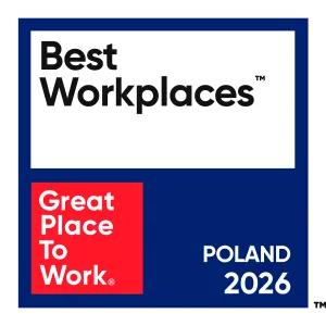 Logo Best Workplaces Poland 2026 przyznawane przez Great Place To Work.