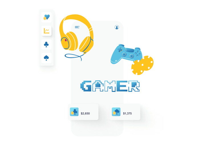 Gaming and entertainment technology illustration